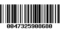 Código de Barras 0047325908680