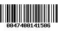 Código de Barras 0047400141506