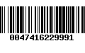 Código de Barras 0047416229991