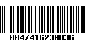 Código de Barras 0047416230836