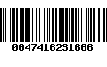 Código de Barras 0047416231666