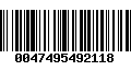 Código de Barras 0047495492118