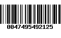 Código de Barras 0047495492125