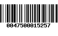 Código de Barras 0047500015257