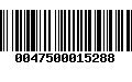 Código de Barras 0047500015288