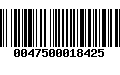 Código de Barras 0047500018425