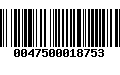 Código de Barras 0047500018753