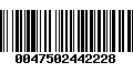Código de Barras 0047502442228