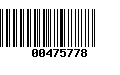 Código de Barras 00475778