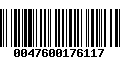 Código de Barras 0047600176117