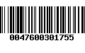 Código de Barras 0047600301755