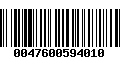 Código de Barras 0047600594010