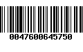 Código de Barras 0047600645750