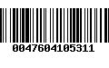 Código de Barras 0047604105311