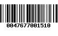 Código de Barras 0047677001510