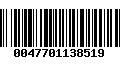 Código de Barras 0047701138519