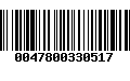 Código de Barras 0047800330517