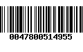 Código de Barras 0047800514955