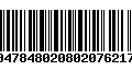 Código de Barras 00478480208020762178