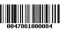 Código de Barras 0047861000084