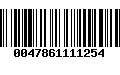 Código de Barras 0047861111254