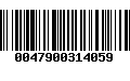 Código de Barras 0047900314059