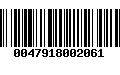 Código de Barras 0047918002061