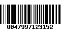 Código de Barras 0047997123152