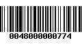 Código de Barras 0048000000774