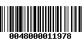 Código de Barras 0048000011978