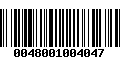 Código de Barras 0048001004047