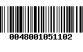 Código de Barras 0048001051102