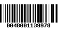 Código de Barras 0048001139978