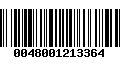 Código de Barras 0048001213364