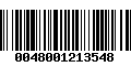 Código de Barras 0048001213548