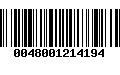 Código de Barras 0048001214194