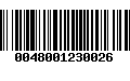 Código de Barras 0048001230026