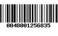 Código de Barras 0048001256835