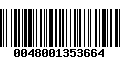 Código de Barras 0048001353664