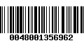 Código de Barras 0048001356962