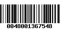 Código de Barras 0048001367548