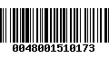 Código de Barras 0048001510173