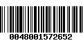 Código de Barras 0048001572652