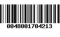 Código de Barras 0048001704213