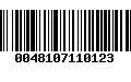 Código de Barras 0048107110123