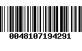 Código de Barras 0048107194291