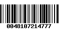 Código de Barras 0048107214777