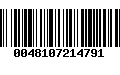 Código de Barras 0048107214791