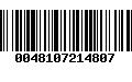 Código de Barras 0048107214807