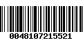 Código de Barras 0048107215521